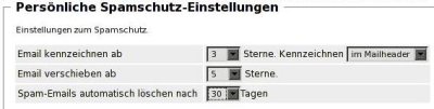 Spamfilter-Einstellungen